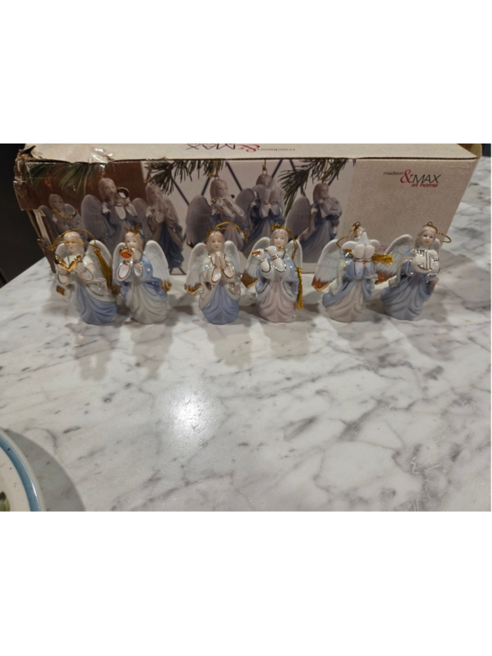 Madison & Max Porcelain Angel Ornaments